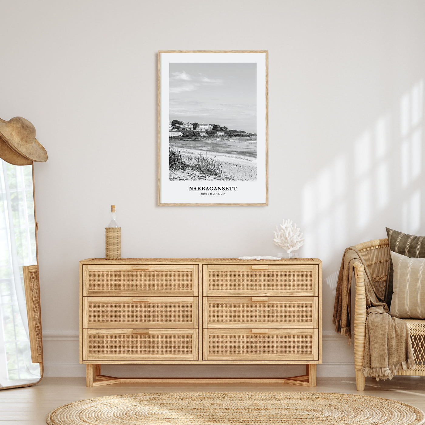 Narragansett Portrait B&W No 1 Poster