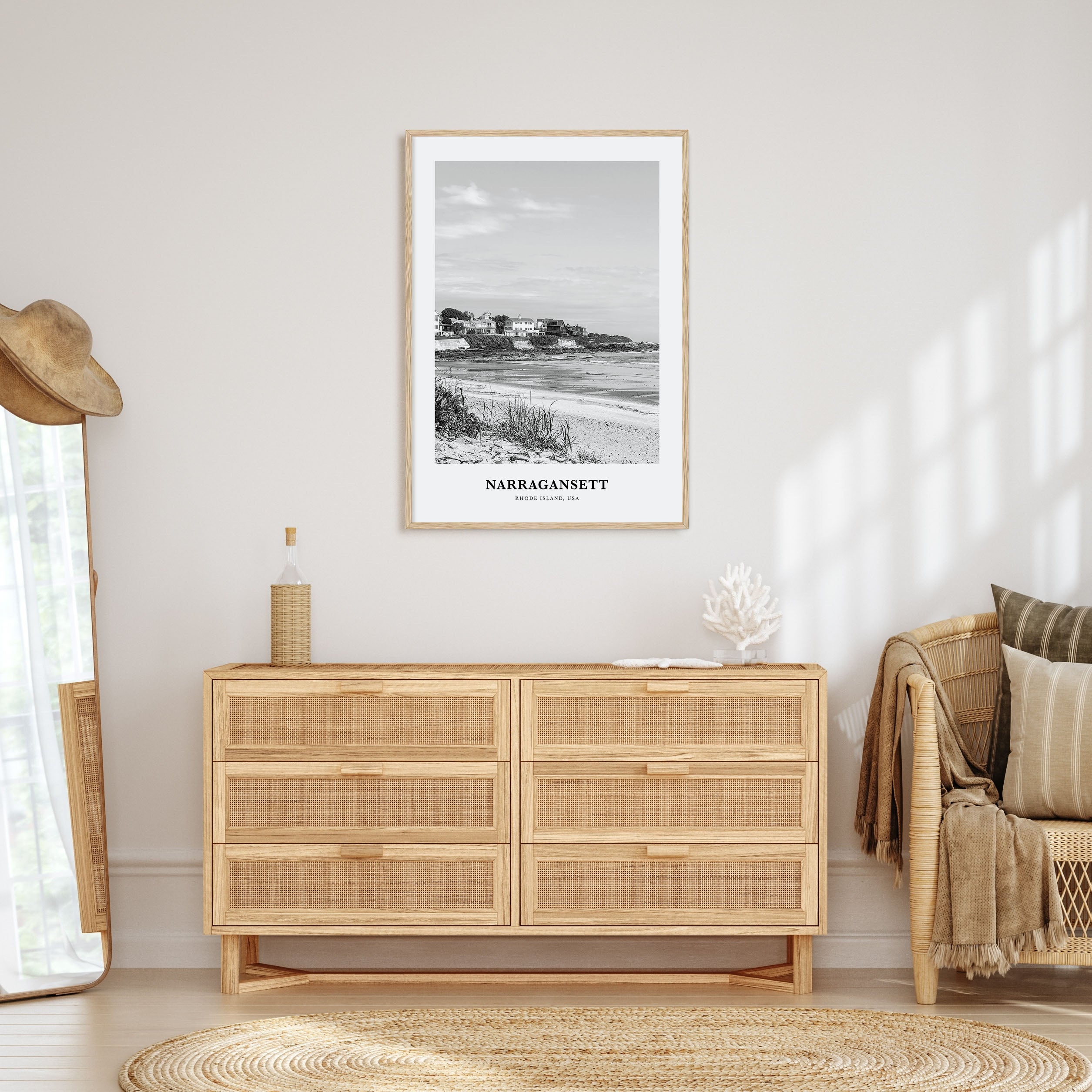 Narragansett Portrait B&W No 1 Poster