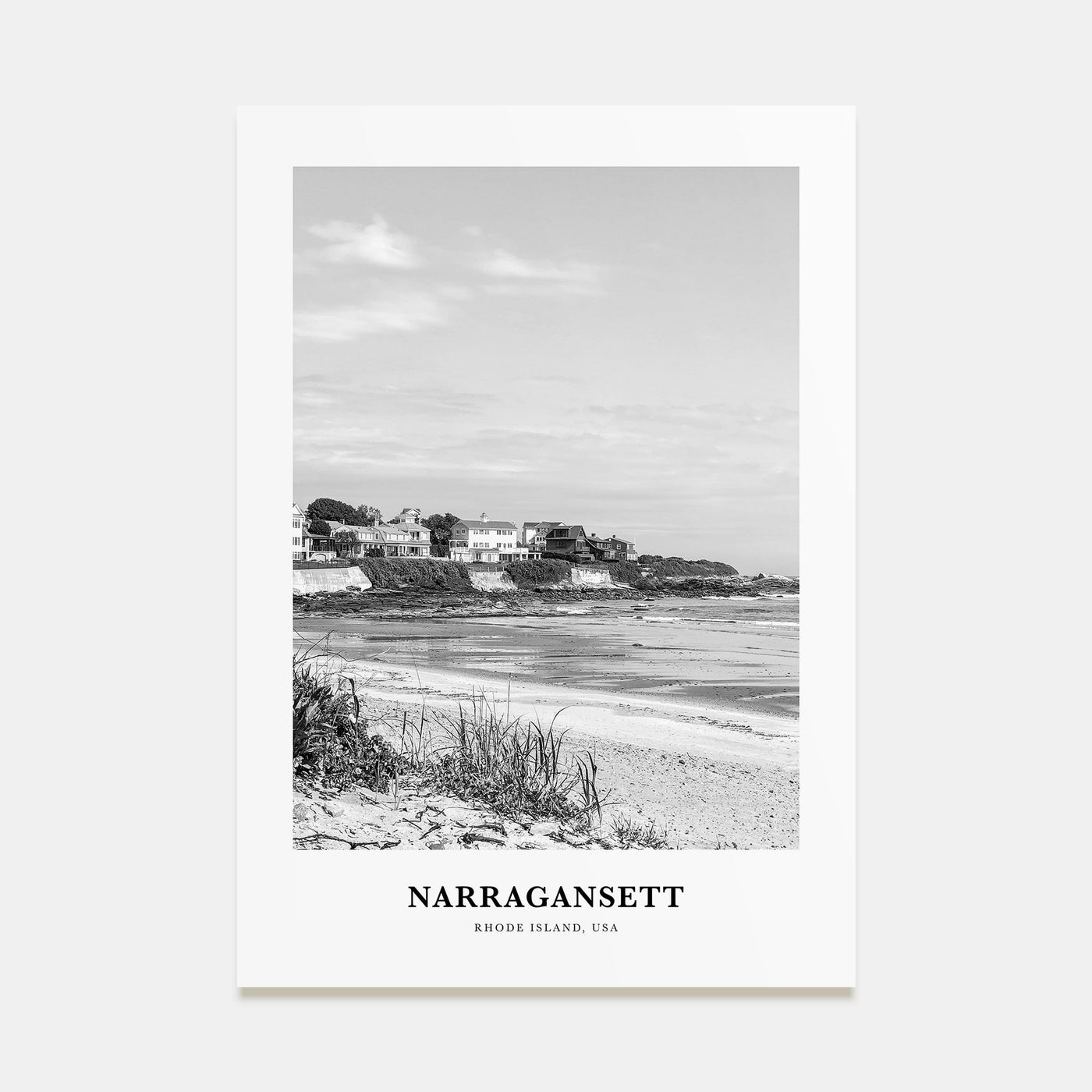 Narragansett Portrait B&W No 1 Poster