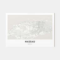 Nassau Map Landscape Poster