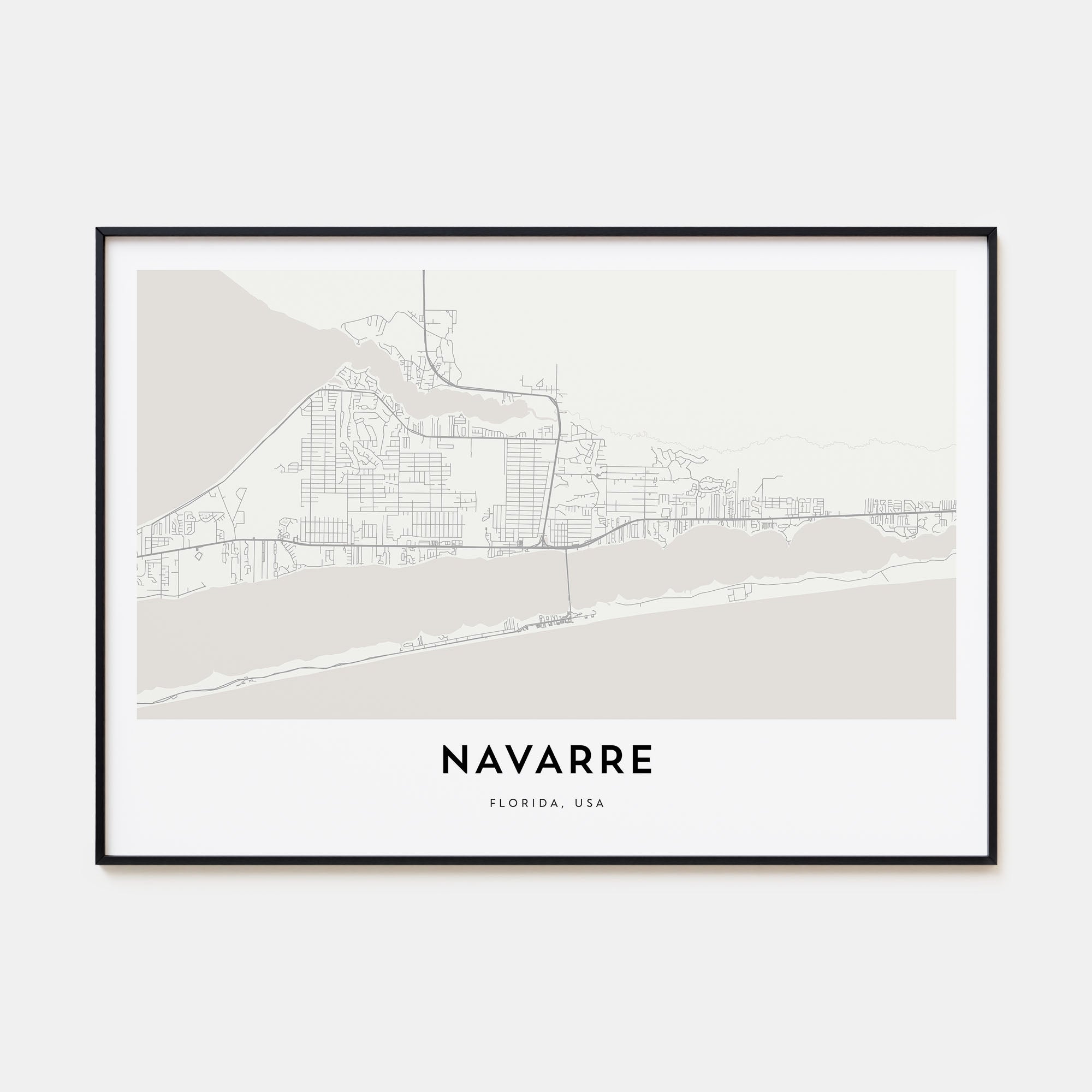 Navarre Map Landscape Poster