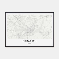 Nazareth Map Landscape Poster