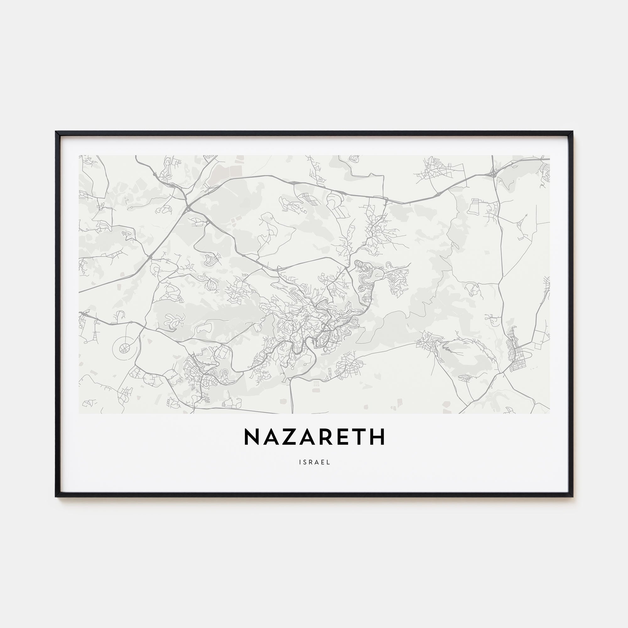 Nazareth Map Landscape Poster