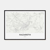 Nazareth Map Landscape Poster