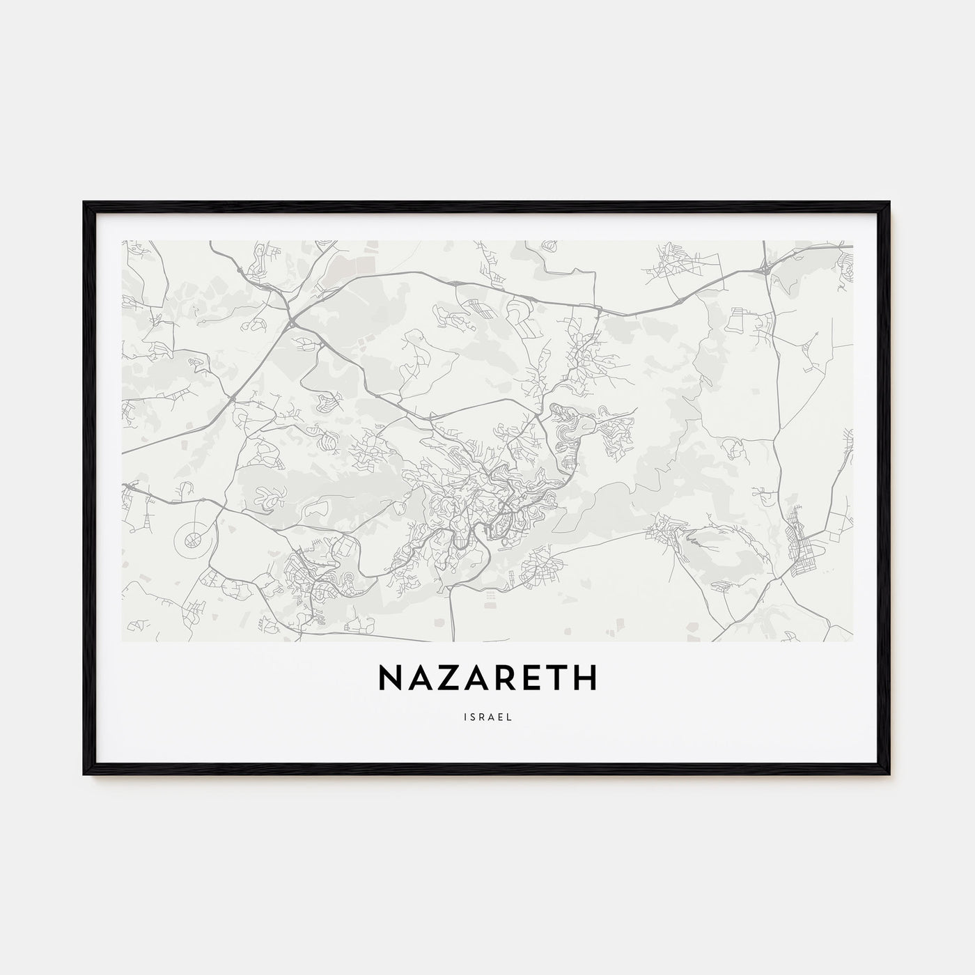 Nazareth Map Landscape Poster