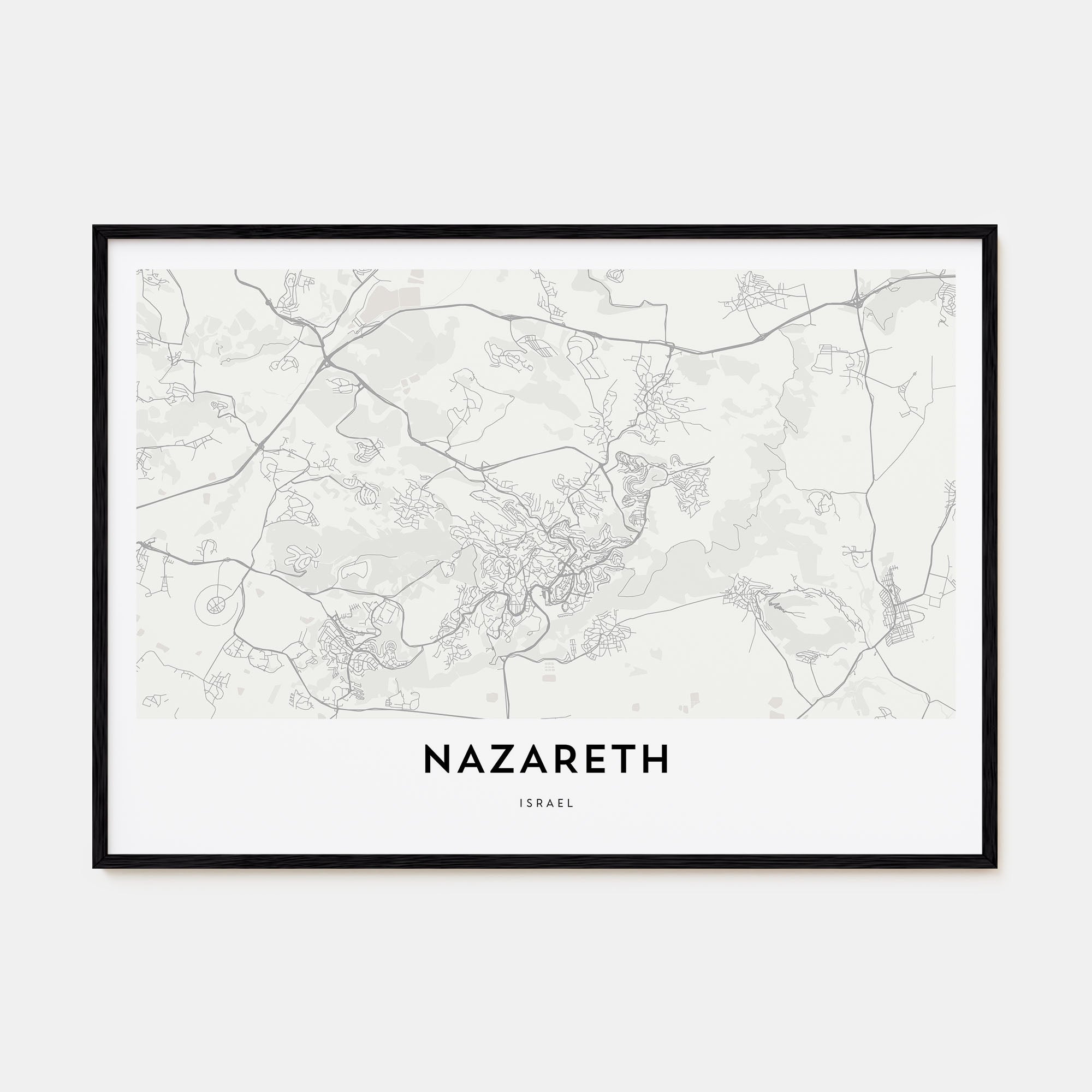 Nazareth Map Landscape Poster
