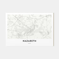 Nazareth Map Landscape Poster