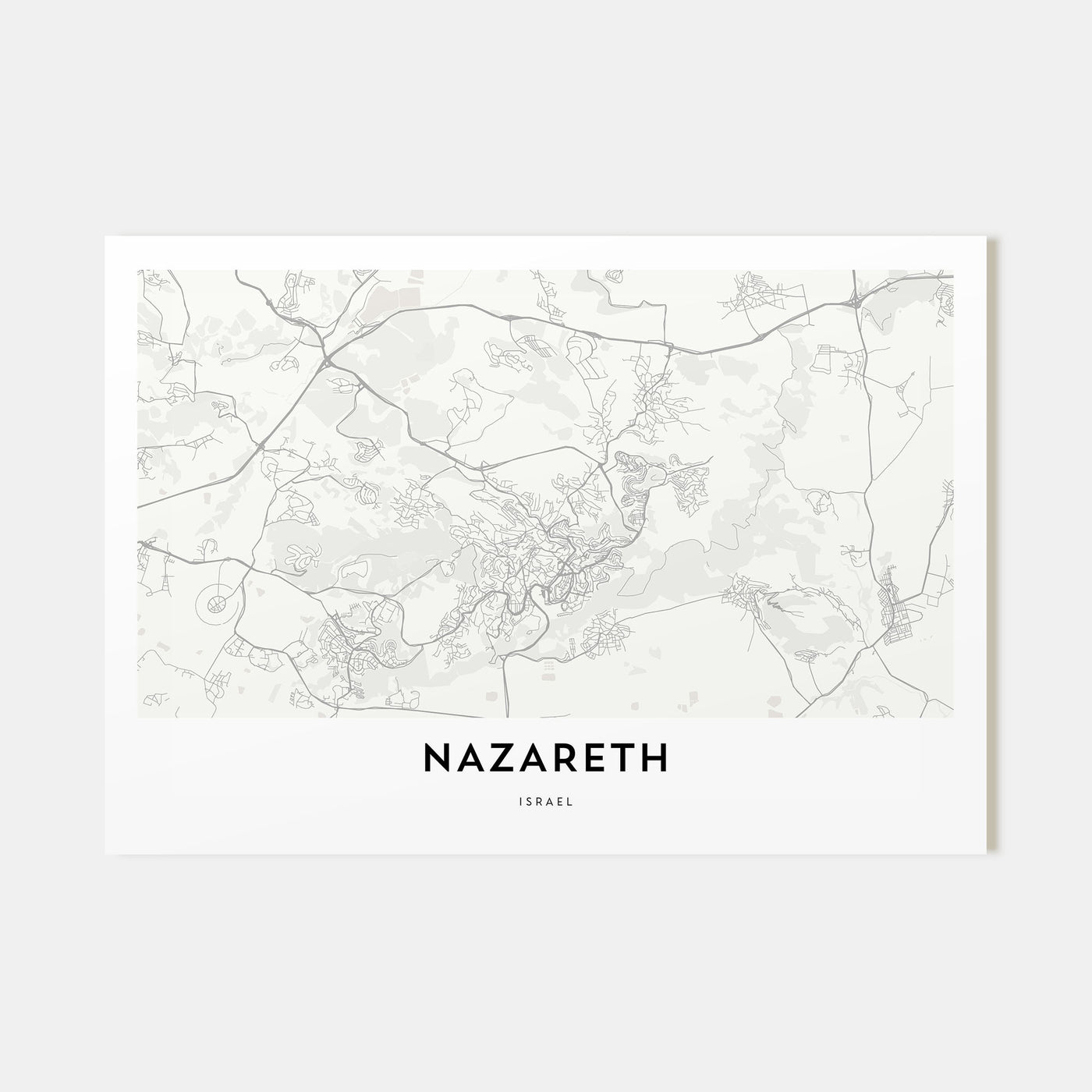Nazareth Map Landscape Poster