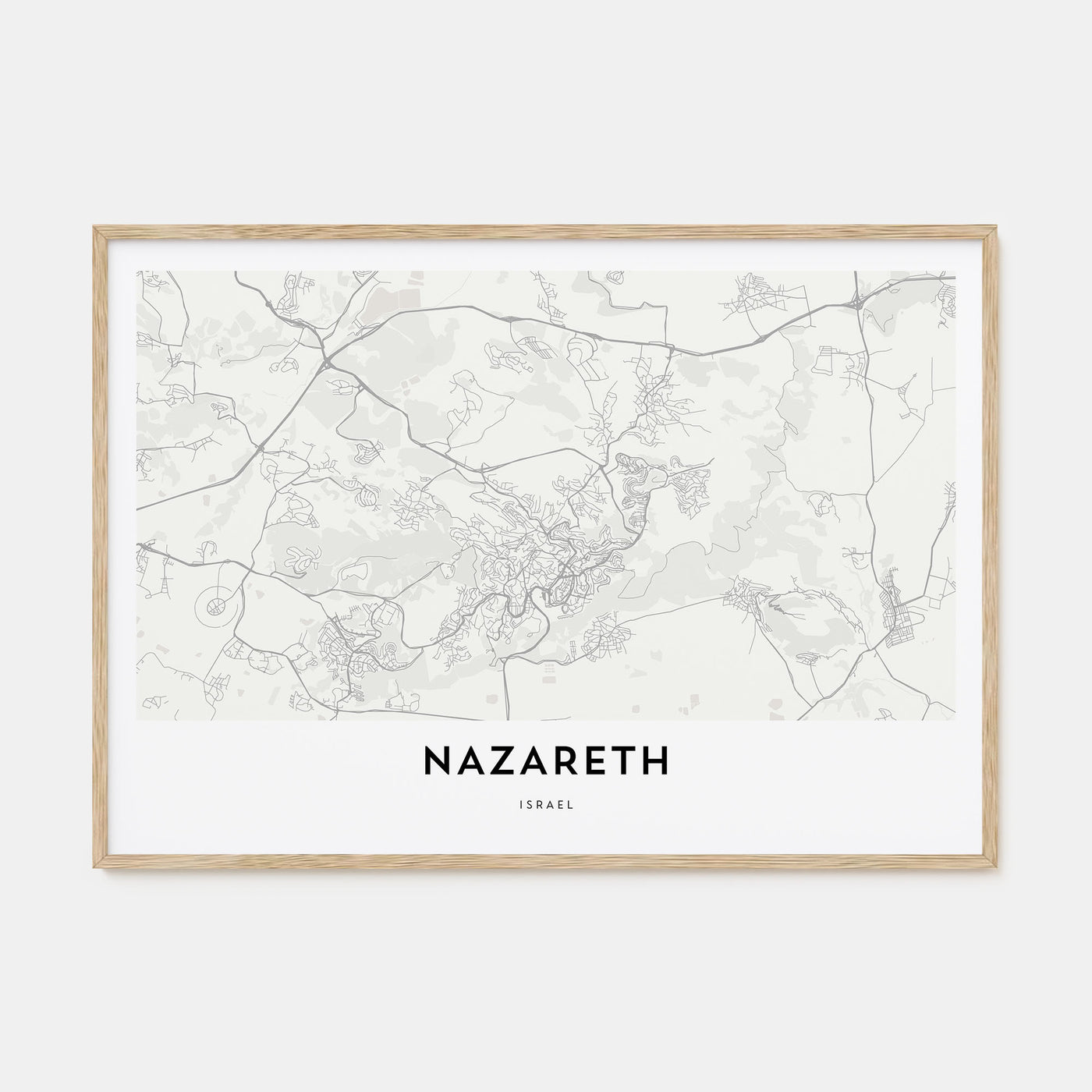 Nazareth Map Landscape Poster