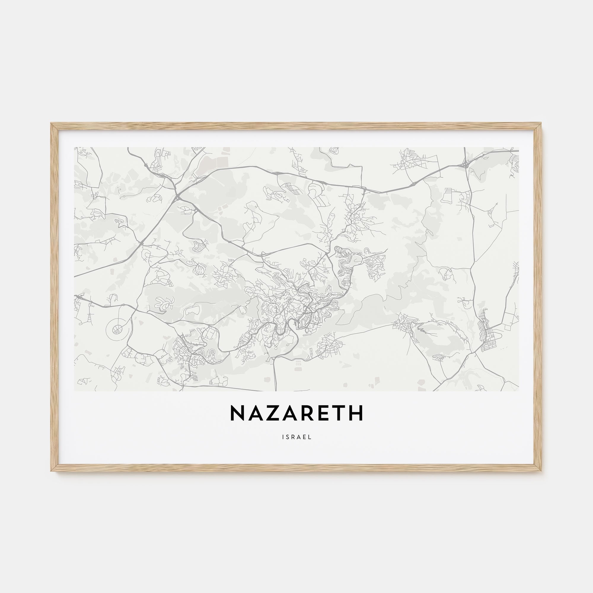 Nazareth Map Landscape Poster