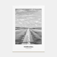 Nebraska Portrait B&W Poster