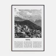 Nepal Travel B&W No 1 Poster