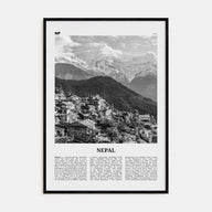 Nepal Travel B&W No 1 Poster