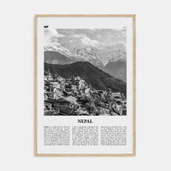 Nepal Travel B&W No 1 Poster