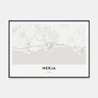 Nerja Map Landscape Poster