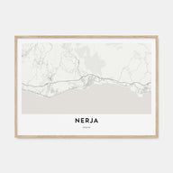 Nerja Map Landscape Poster