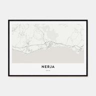 Nerja Map Landscape Poster