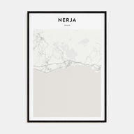 Nerja Map Portrait Poster