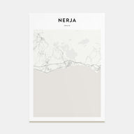 Nerja Map Portrait Poster