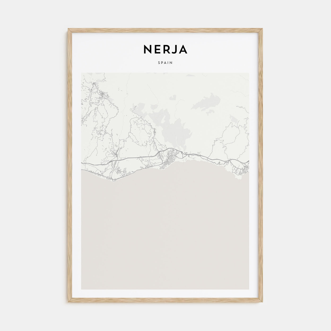 Nerja Map Portrait Poster