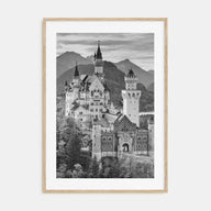 Neuschwanstein Castle Photo B&W Poster