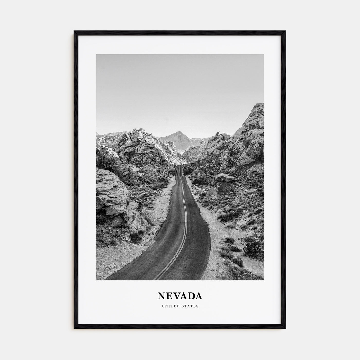 Nevada Portrait B&W Poster