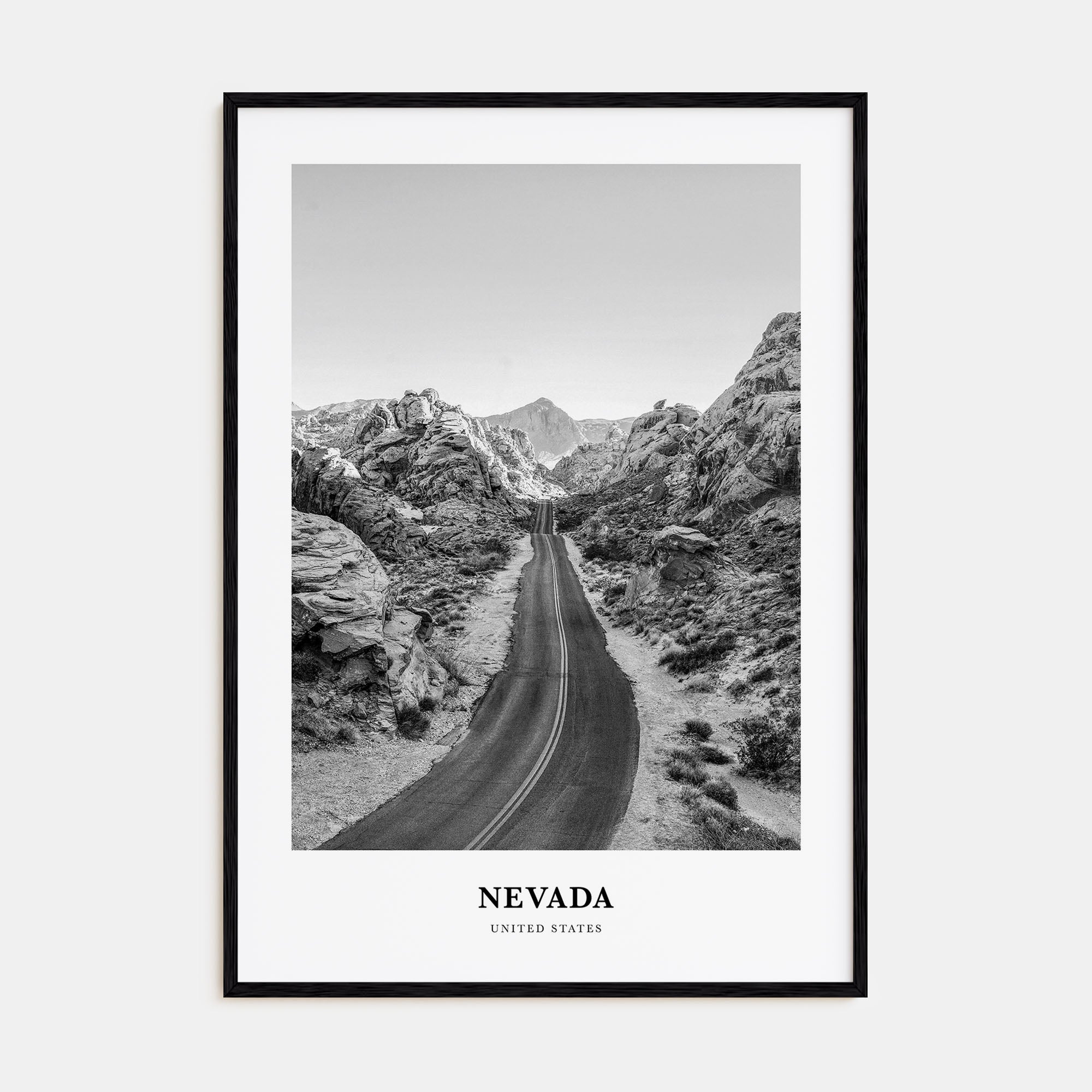Nevada Portrait B&W Poster