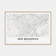 New Brunswick Map Landscape Poster
