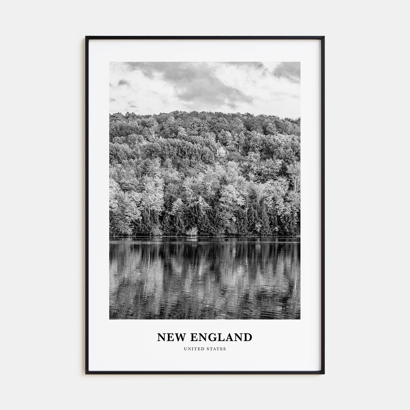 New England Portrait B&W Poster