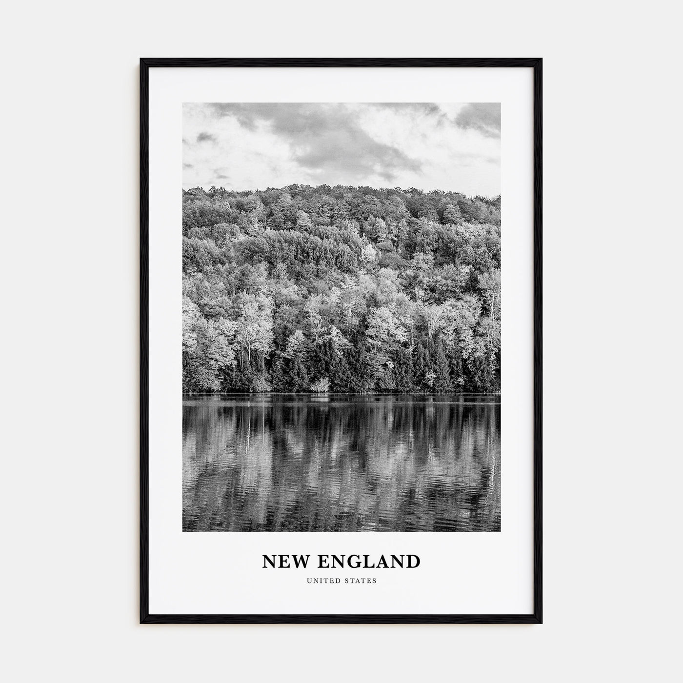 New England Portrait B&W Poster