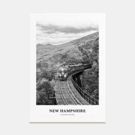 New Hampshire Portrait B&W Poster
