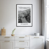 New Hampshire Portrait B&W Poster