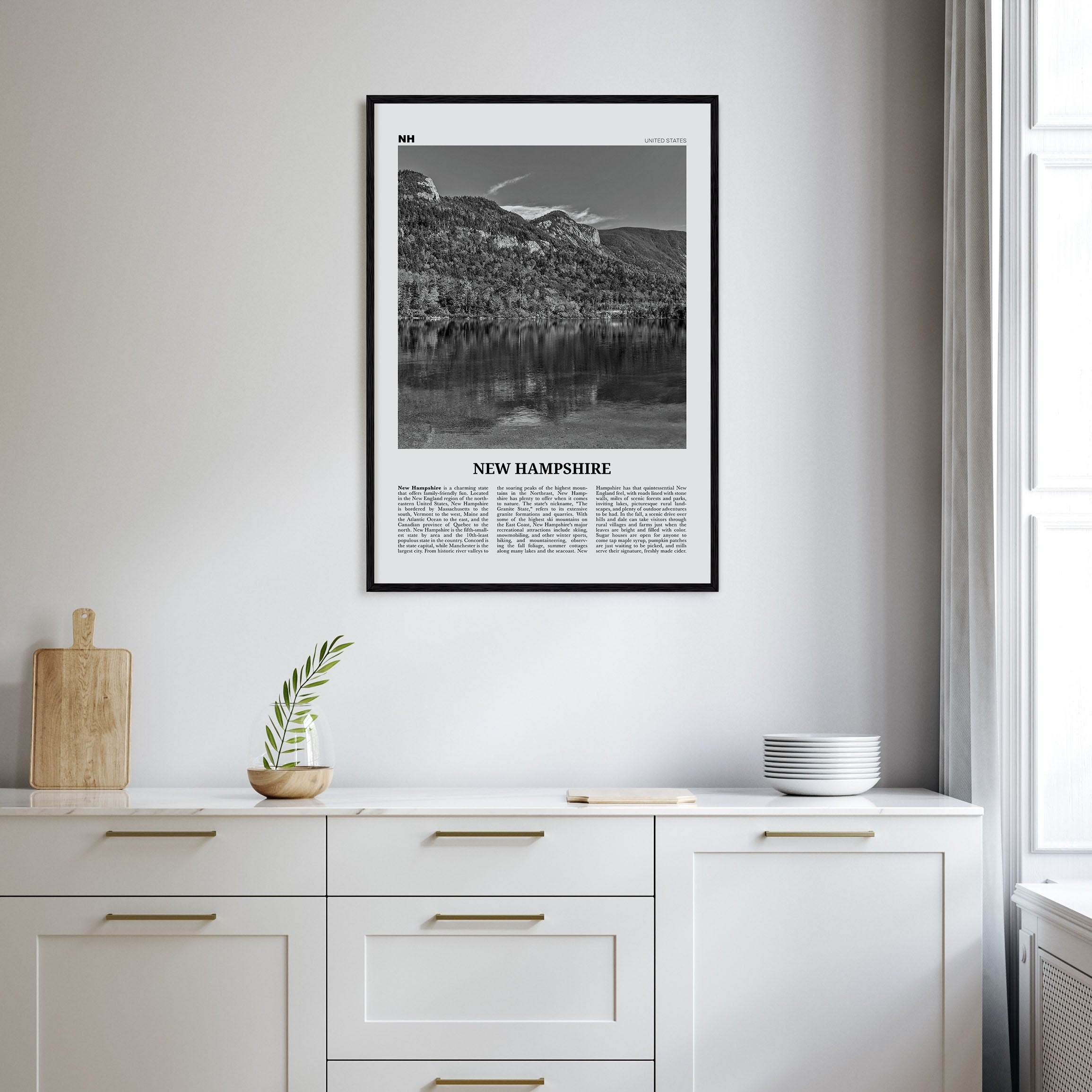 New Hampshire Travel B&W No 1 Poster