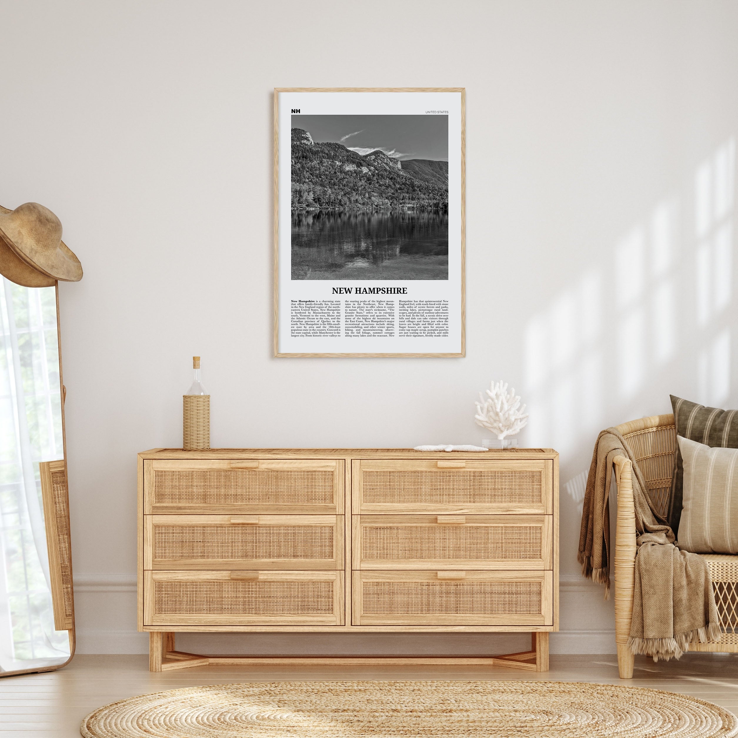 New Hampshire Travel B&W No 1 Poster