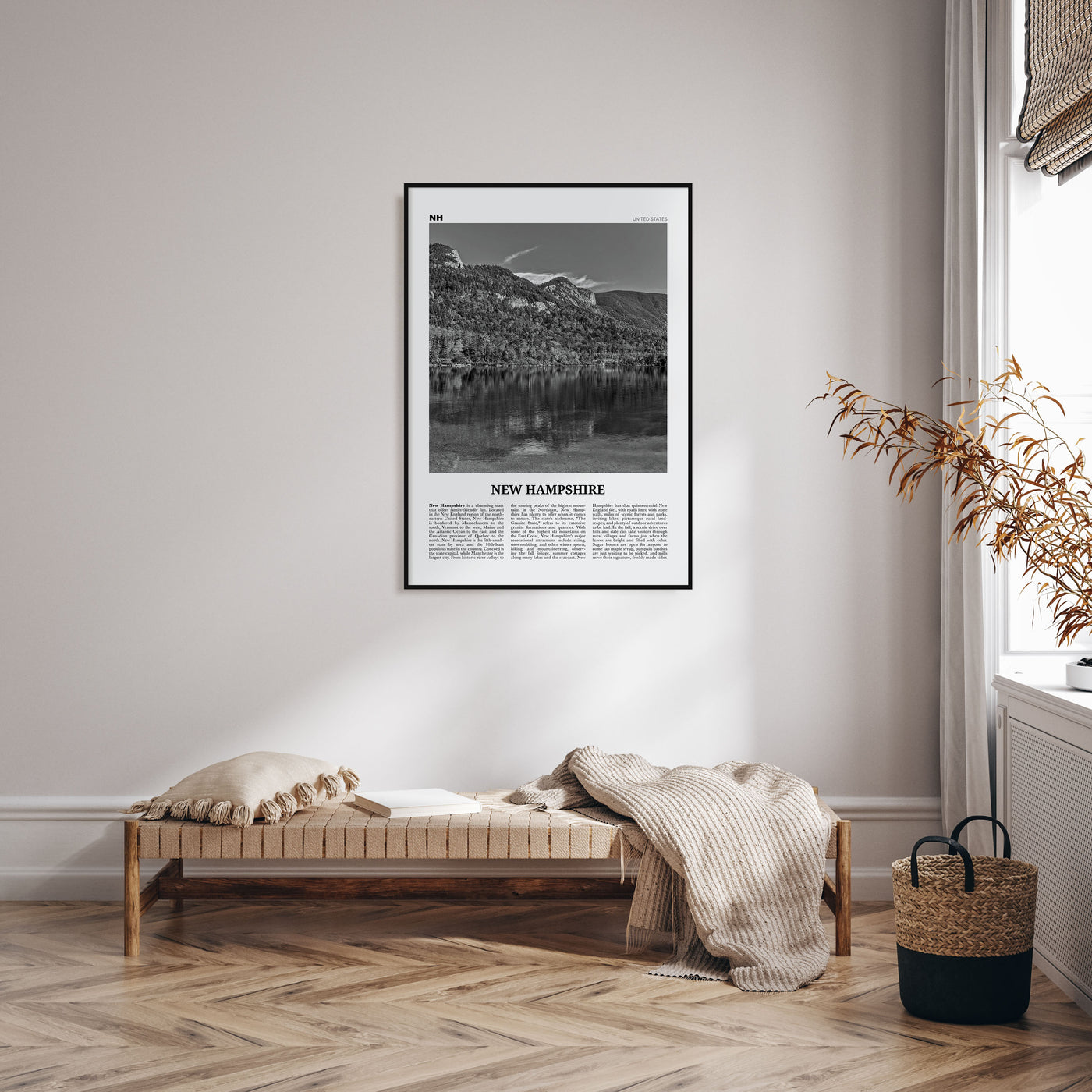 New Hampshire Travel B&W No 1 Poster
