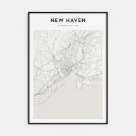 New Haven Map Portrait Poster