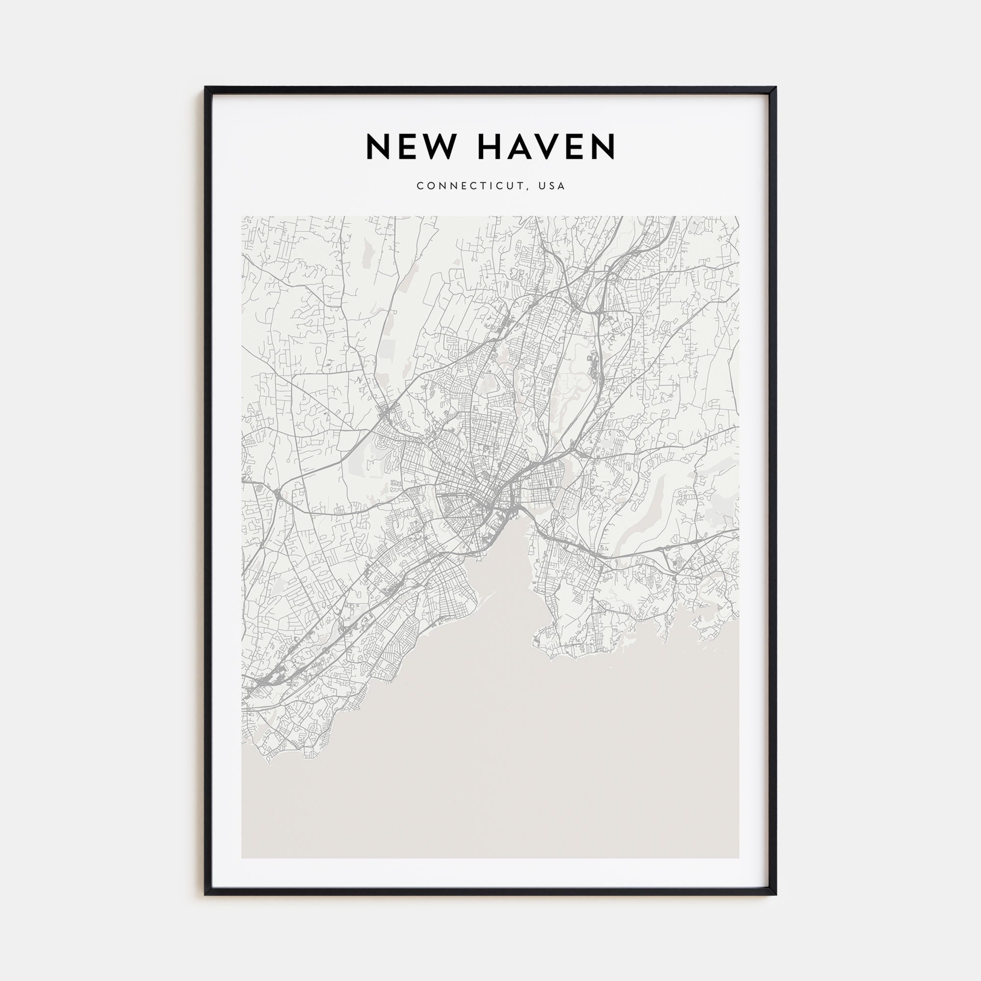 New Haven Map Portrait Poster