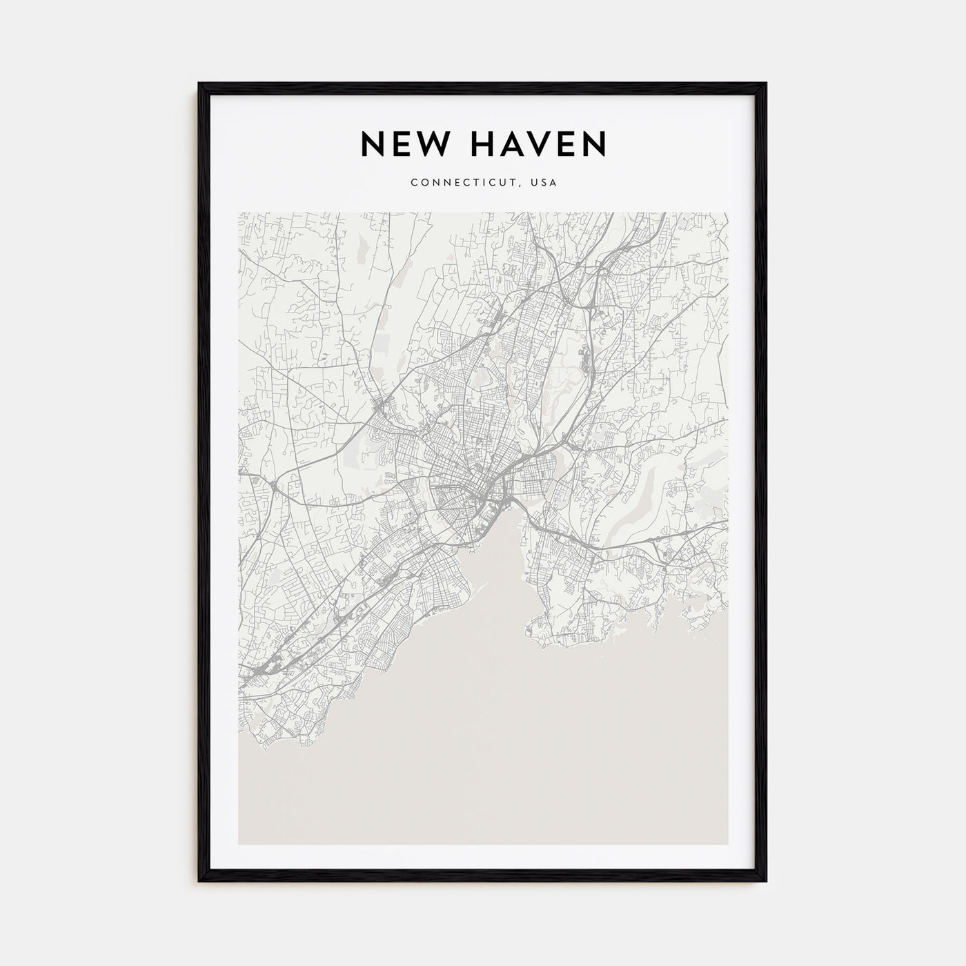 New Haven Map Portrait Poster