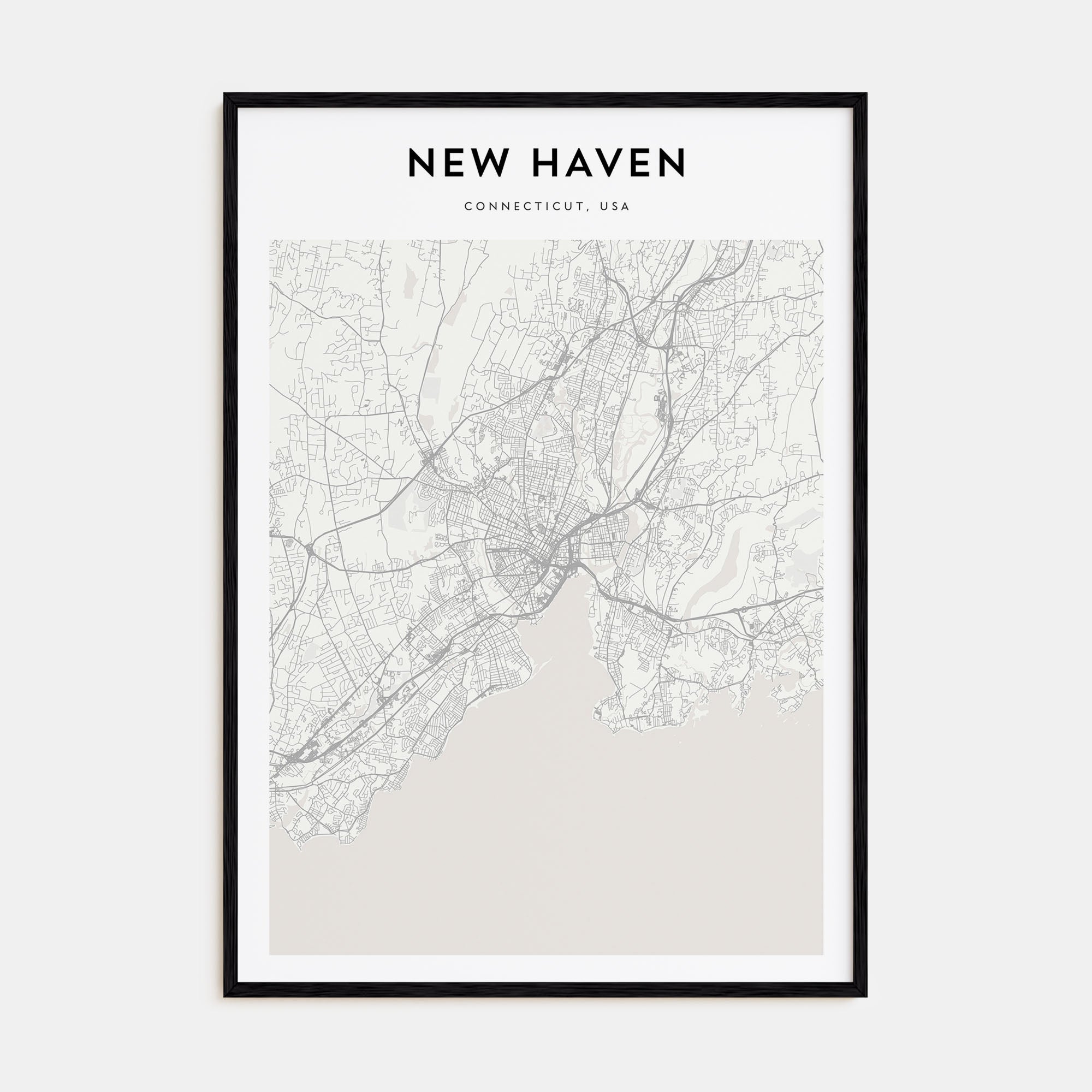 New Haven Map Portrait Poster