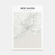 New Haven Map Portrait Poster
