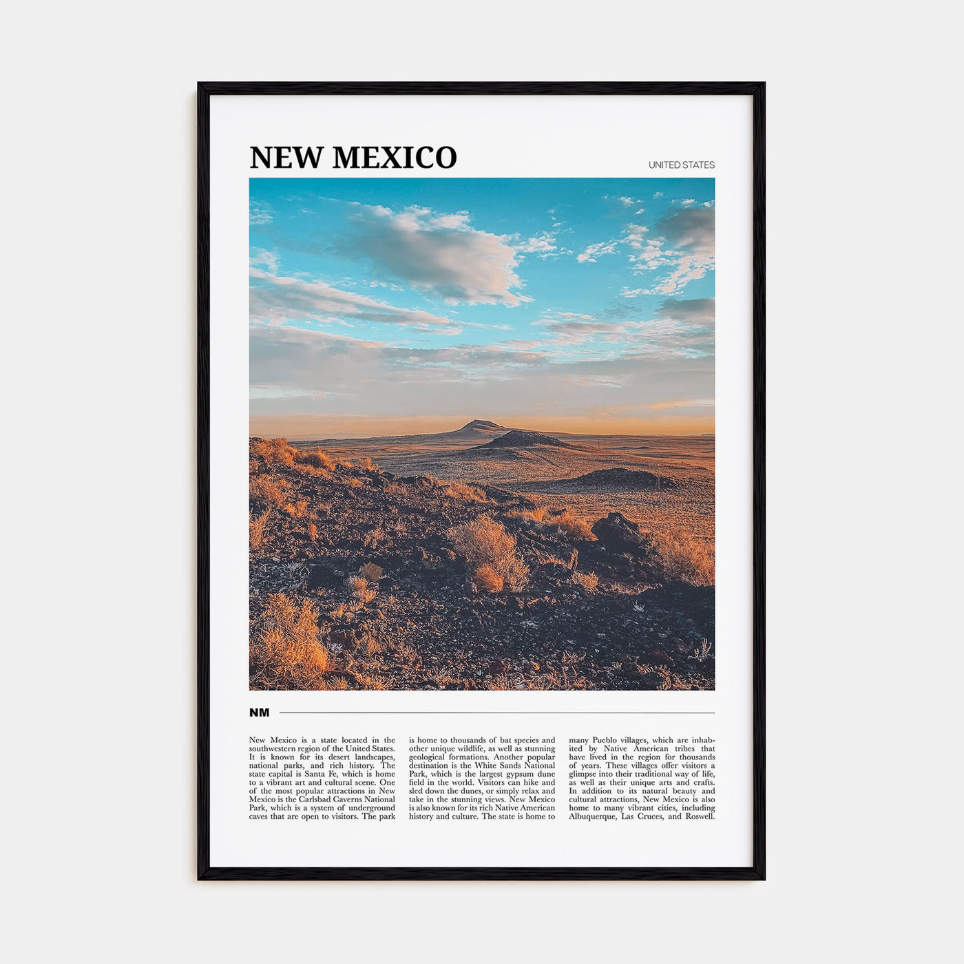 New Mexico Travel Color Poster