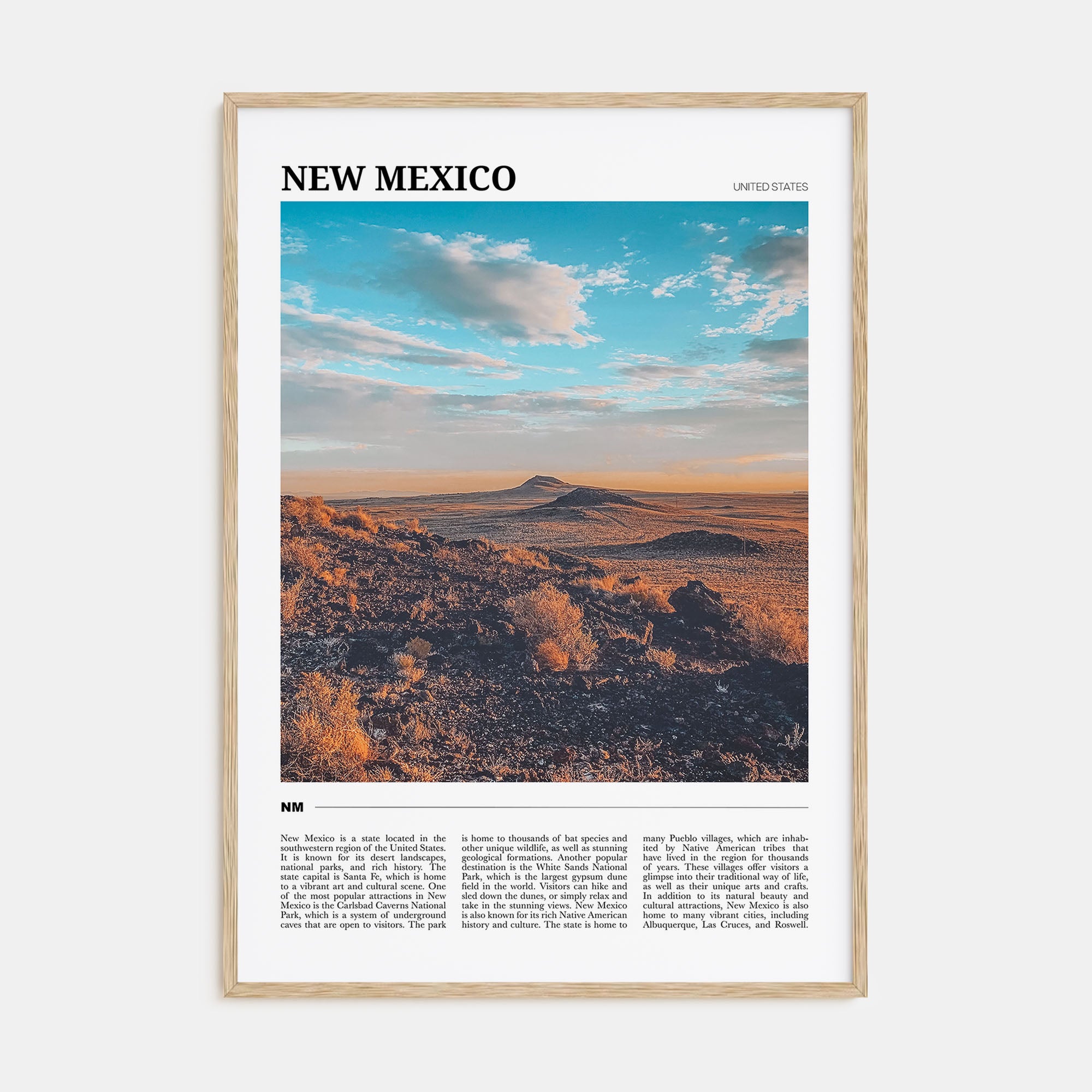 New Mexico Travel Color Poster