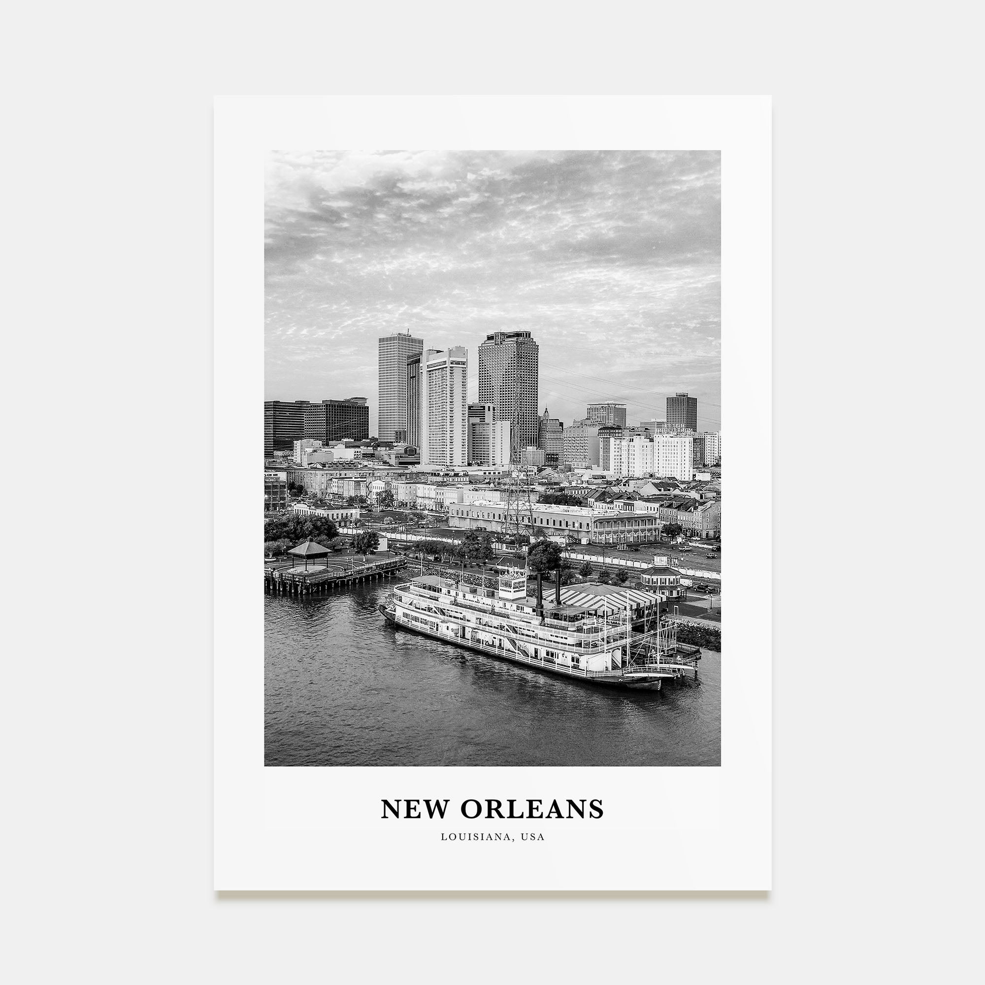 New Orleans Portrait B&W No 3 Poster