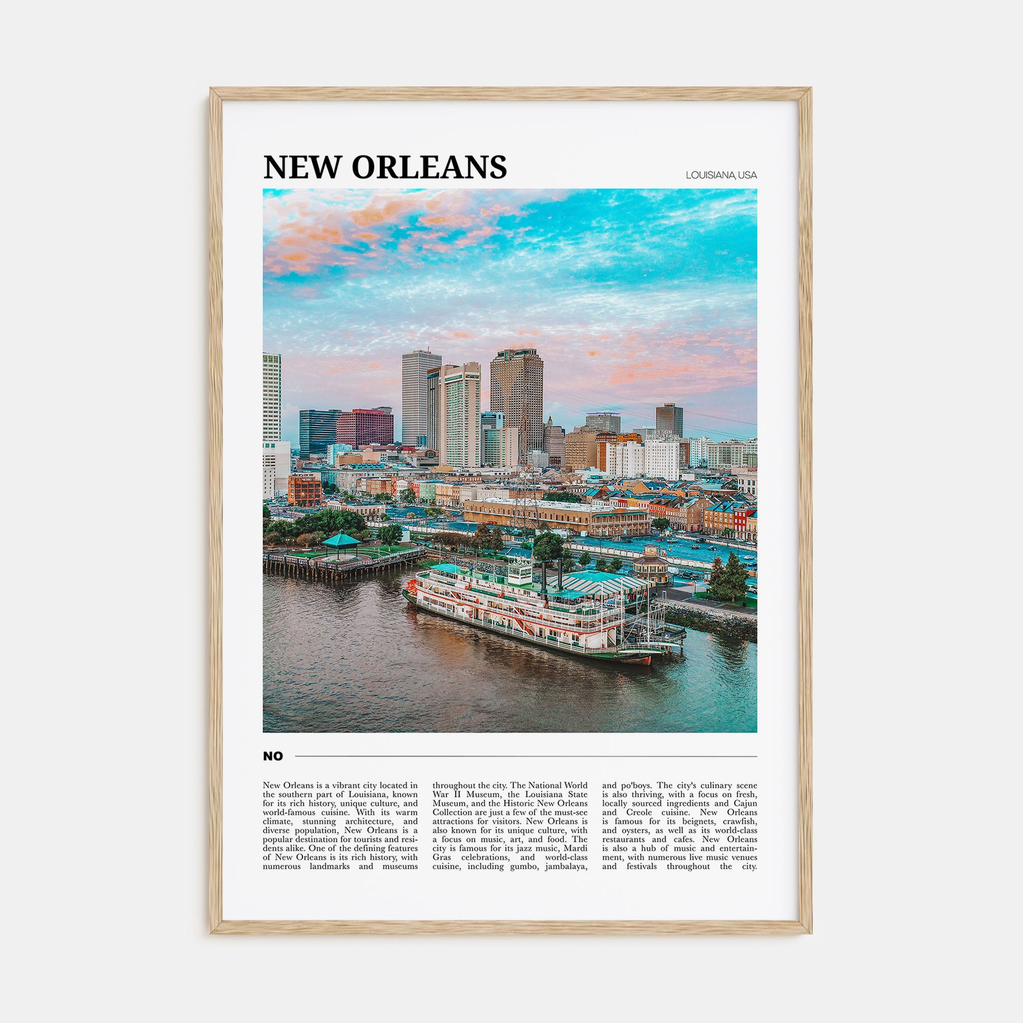 New Orleans Travel Color Poster
