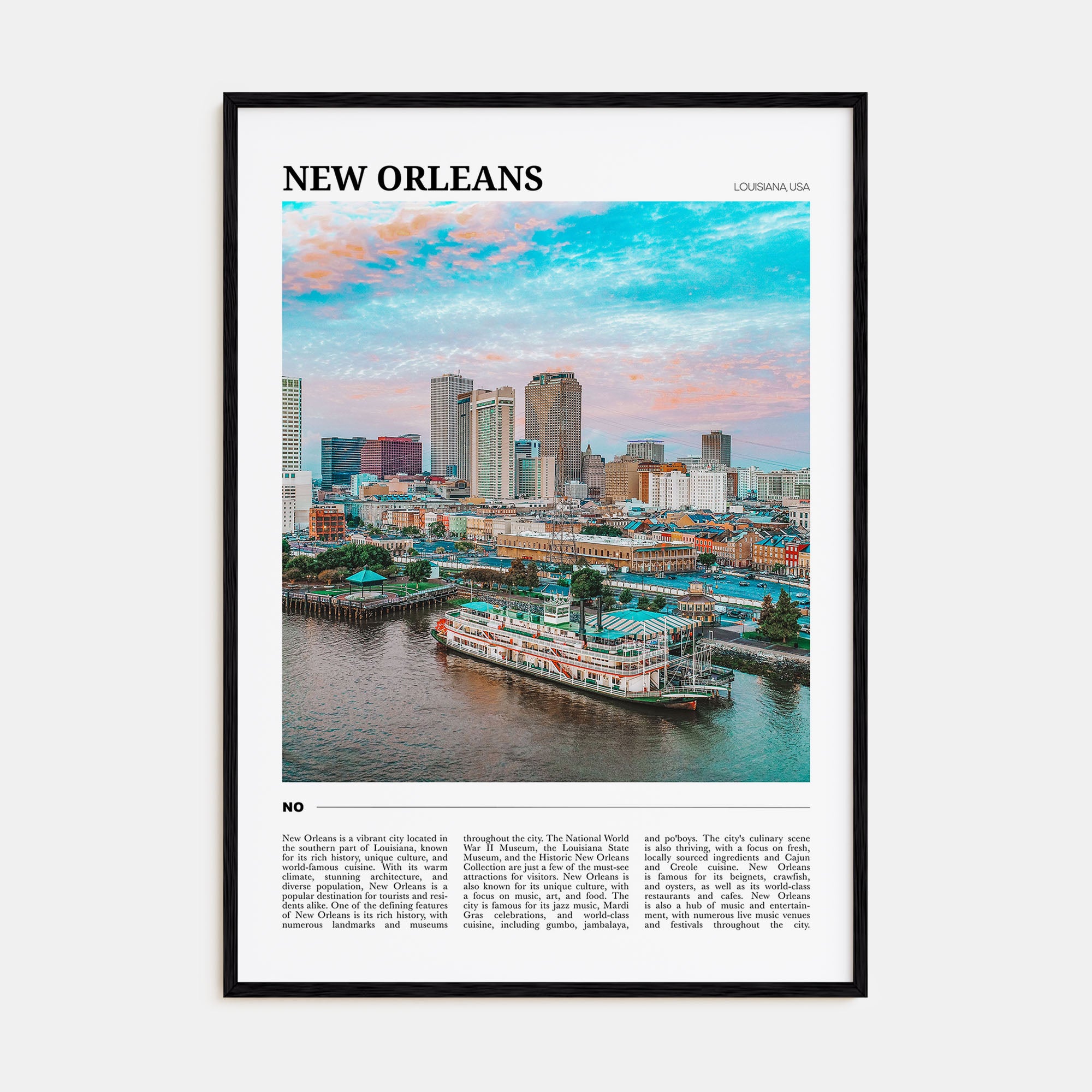 New Orleans Travel Color Poster