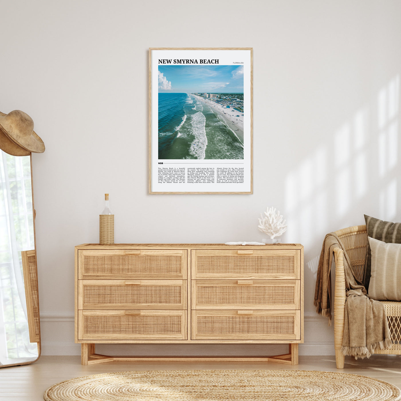 New Smyrna Beach Travel Color Poster