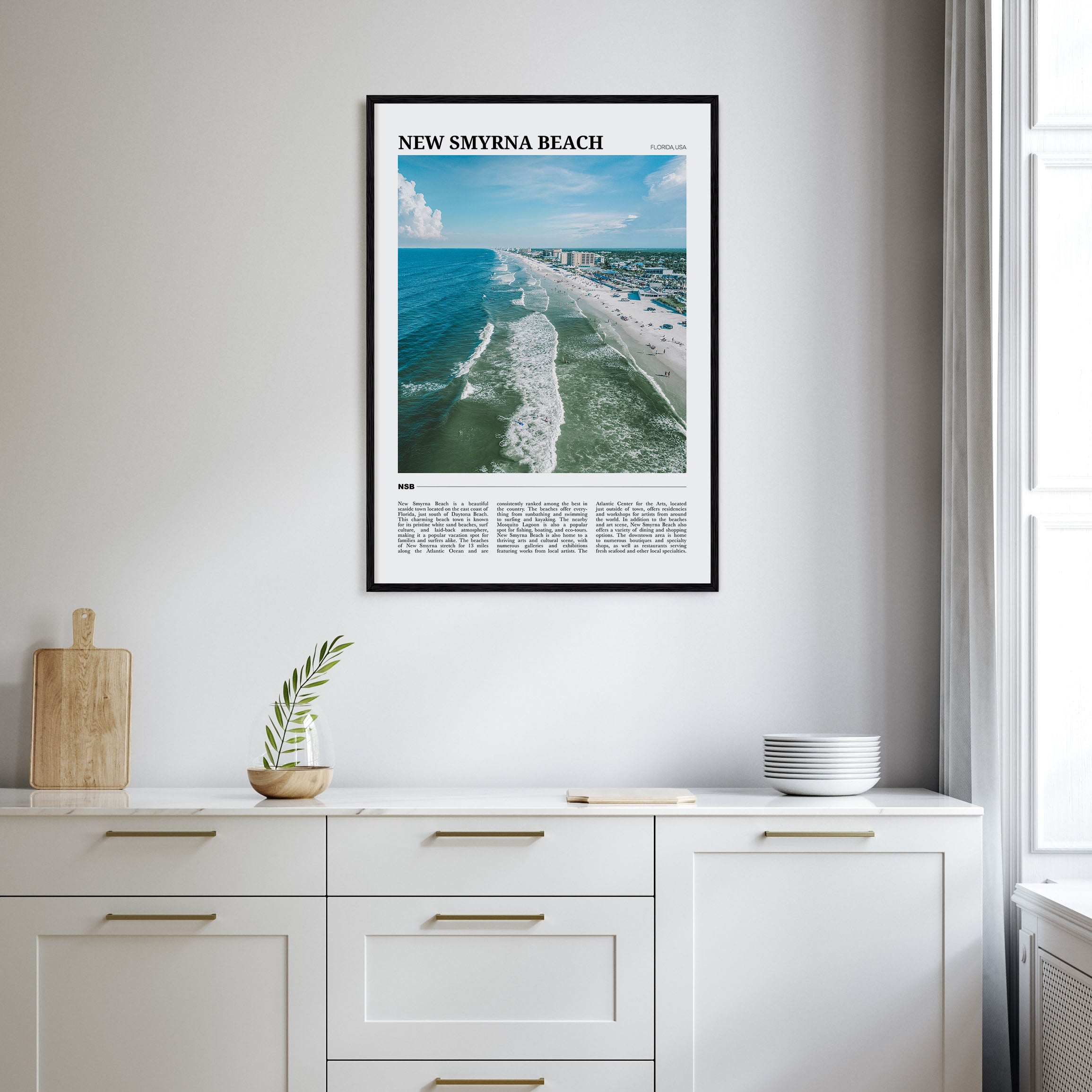 New Smyrna Beach Travel Color Poster