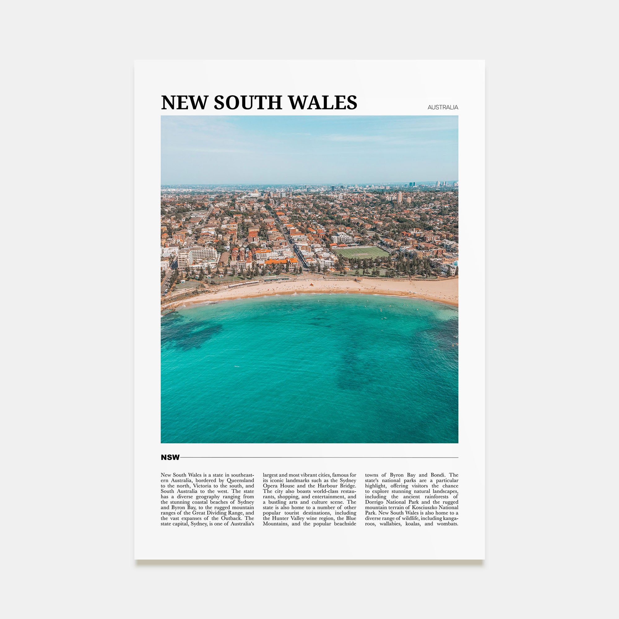 New South Wales Travel Color No 1 Poster