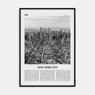 New York City Travel B&W No 3 Poster