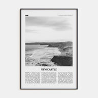 Newcastle, Australia Travel B&W Poster